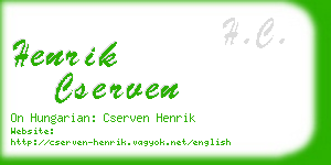 henrik cserven business card